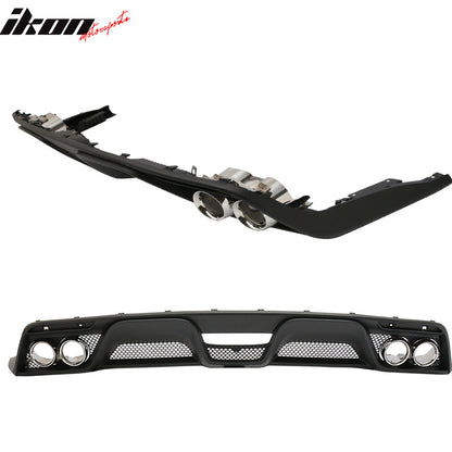 2015-2017 Ford Mustang GT-350 Style Rear Diffuser W/ Dual Catback Tips