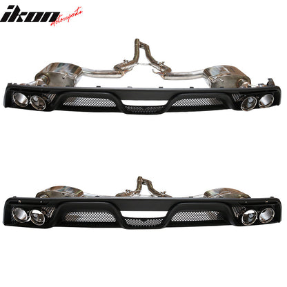 2015-2017 Ford Mustang GT-350 Style Rear Diffuser W/ Dual Catback Tips