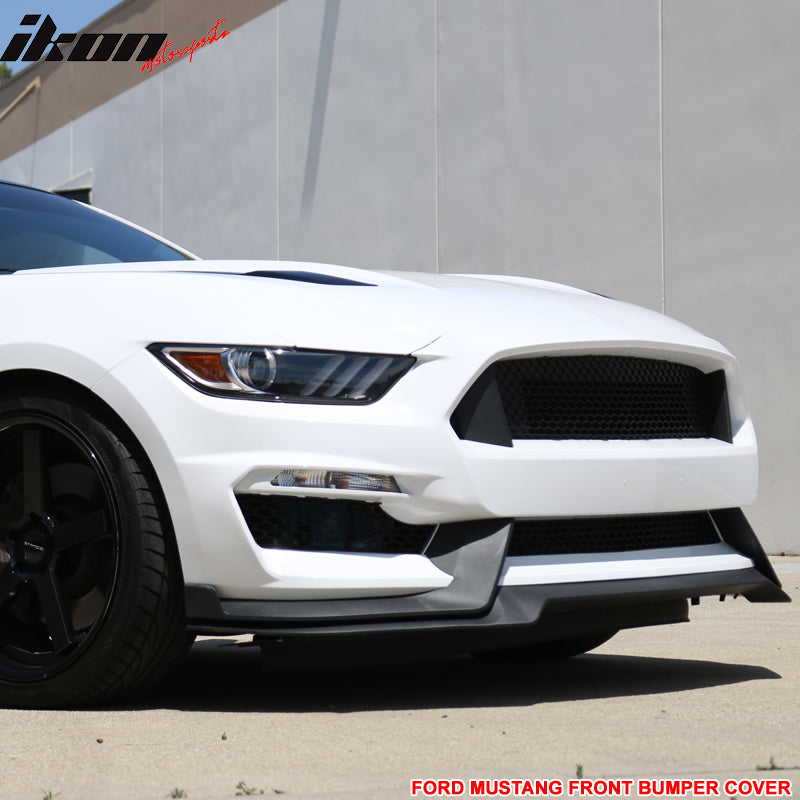 2015-2016 Ford Mustang GT350 Black Front Rear Bumper Conversion PP