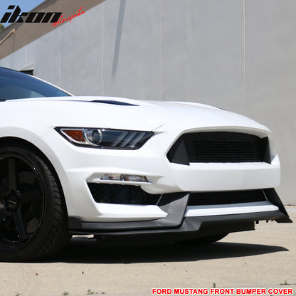 2015-2016 Ford Mustang GT350 Black Front Rear Bumper Conversion PP