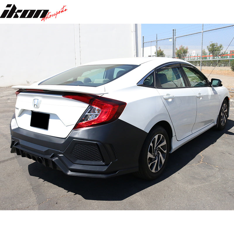 2016-2021 Honda Civic 10th X Gen 4DR Sedan Type R Rear Bumper Cover