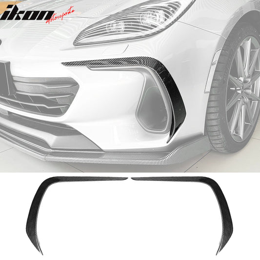 2022-2025 Subaru BRZ IKON Carbon Fiber Print Front Side Canards ABS