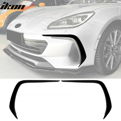 2022-2025 Subaru BRZ IKON Style Gloss Black Front Side Canards ABS 2PC
