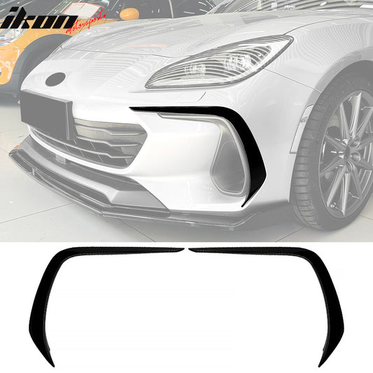 2022-2025 Subaru BRZ IKON Style Gloss Black Front Side Canards ABS 2PC