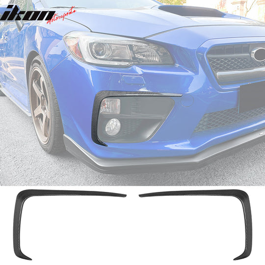 2015-2017 Subaru WRX STI IKON Carbon Fiber Print Front Side Canard ABS