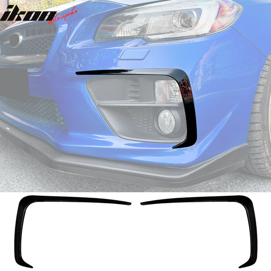 2015-2017 Subaru WRX STI IKON Style Gloss Black Front Side Canards ABS