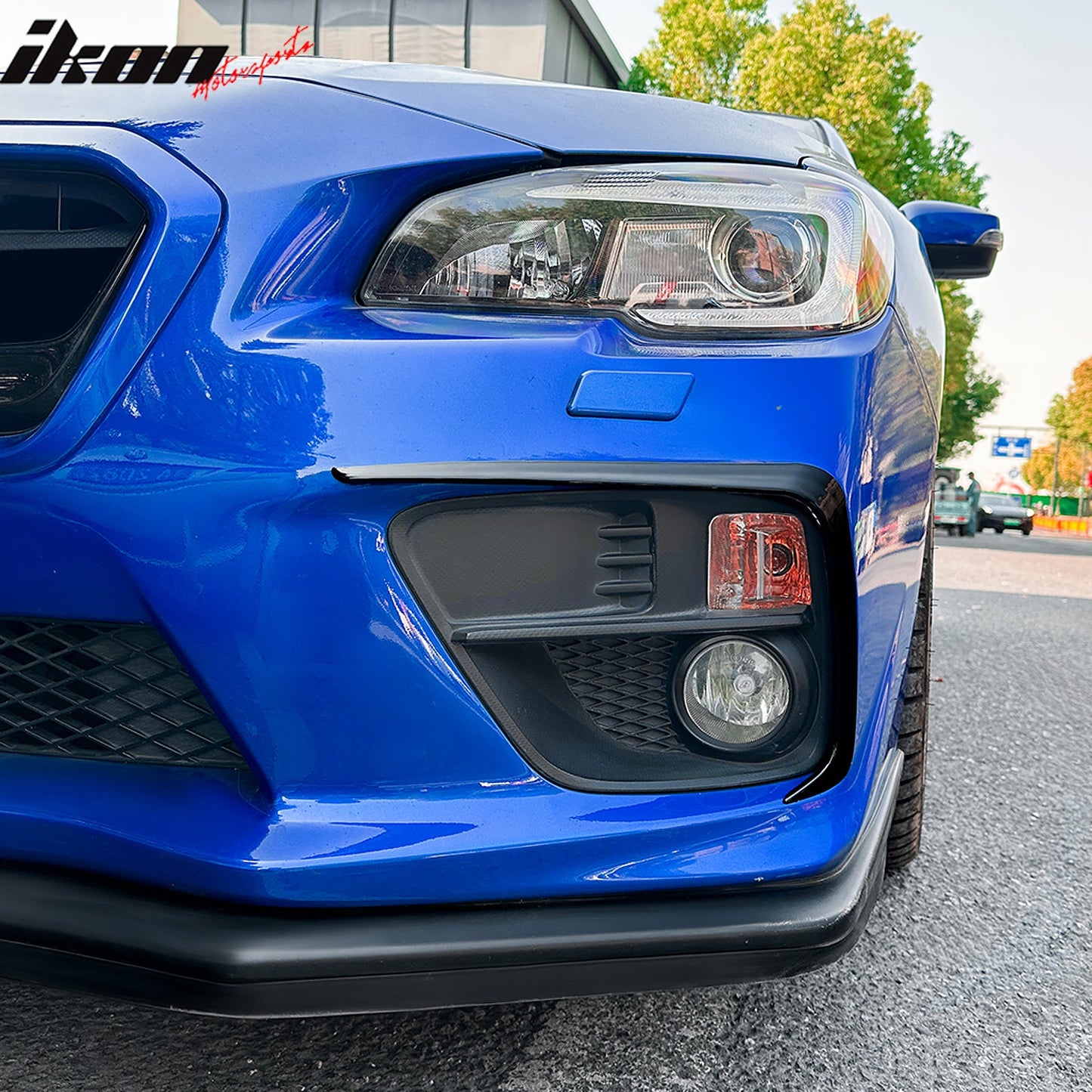 2015-2017 Subaru WRX STI IKON Style Gloss Black Front Side Canards ABS