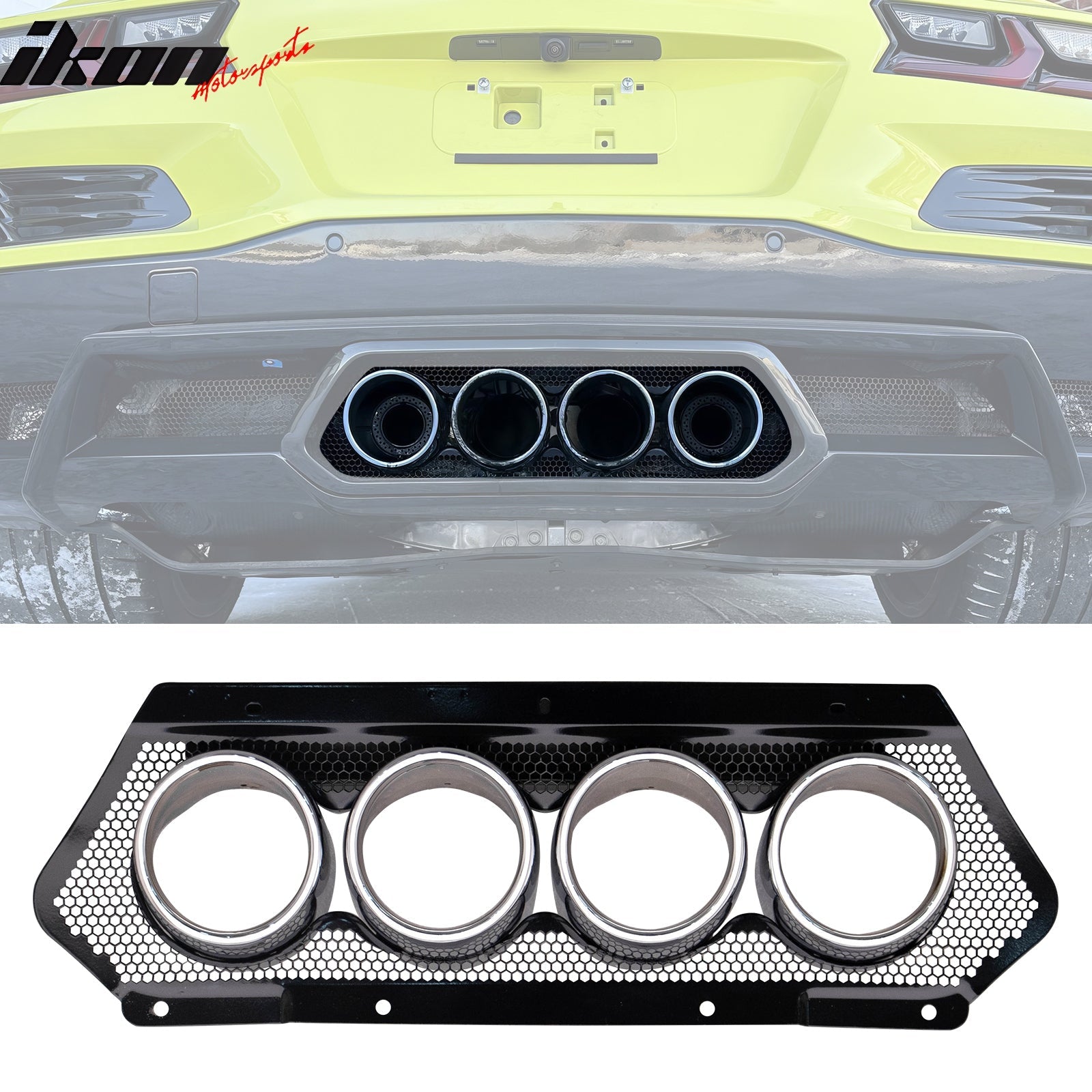 2020-2025 Corvette C8 Front Rear Bumpers Silver Exhaust Trunk Spoiler