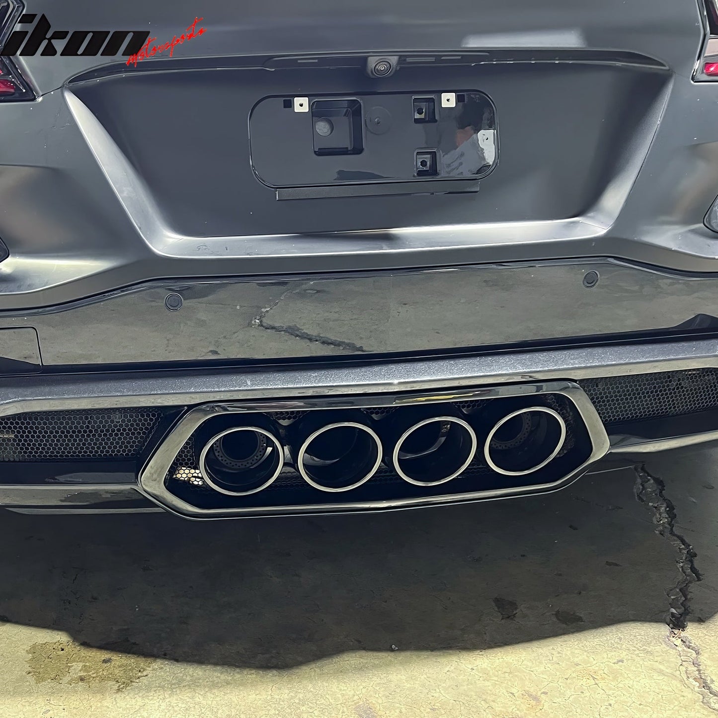 2020-2025 Chevy Corvette C8 Rear Diffuser Lip + Exhaust Muffler Pipe