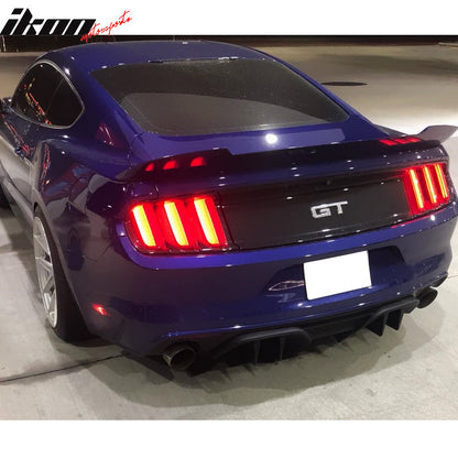 2015-2017 Ford Mustang R-Spec V2 Style Unpaint Rear Bumper Diffuser PP