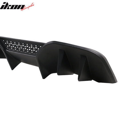 2015-2017 Ford Mustang R-Spec V2 Style Unpaint Rear Bumper Diffuser PP