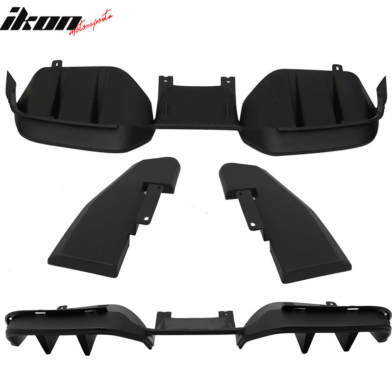Fits 15-17 Mustang Premium Rear Bumper & R Spec 3 Pc Rear Diffuser