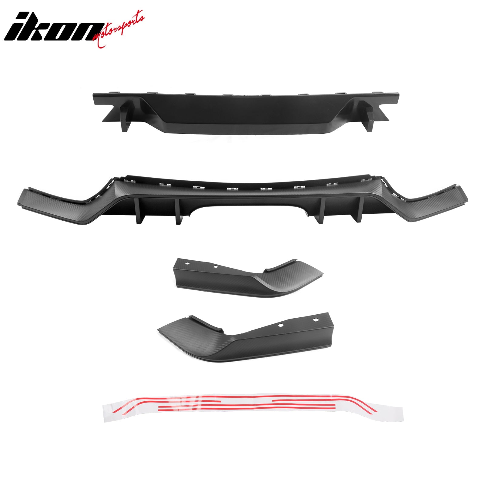 2017-2021 Honda Civic Hatchback Type R Black Rear Bumper Lip Kit PP