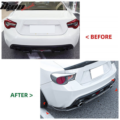 2013-2020 Scion FRS Subaru BRZ Carbon Fiber Print Rear Diffuser PP