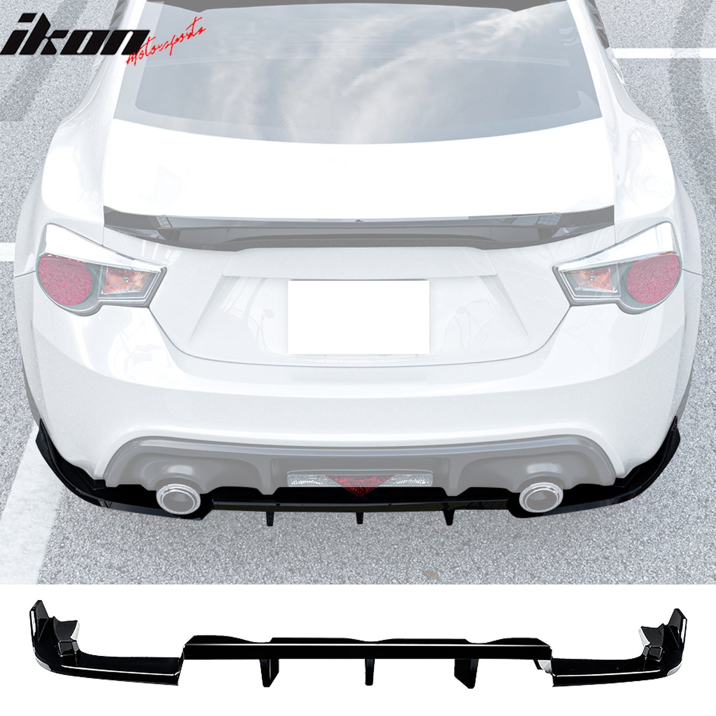 2013-2020 Scion FRS/Subaru BRZ/Toyota 86 Gloss Black Rear Diffuser PP