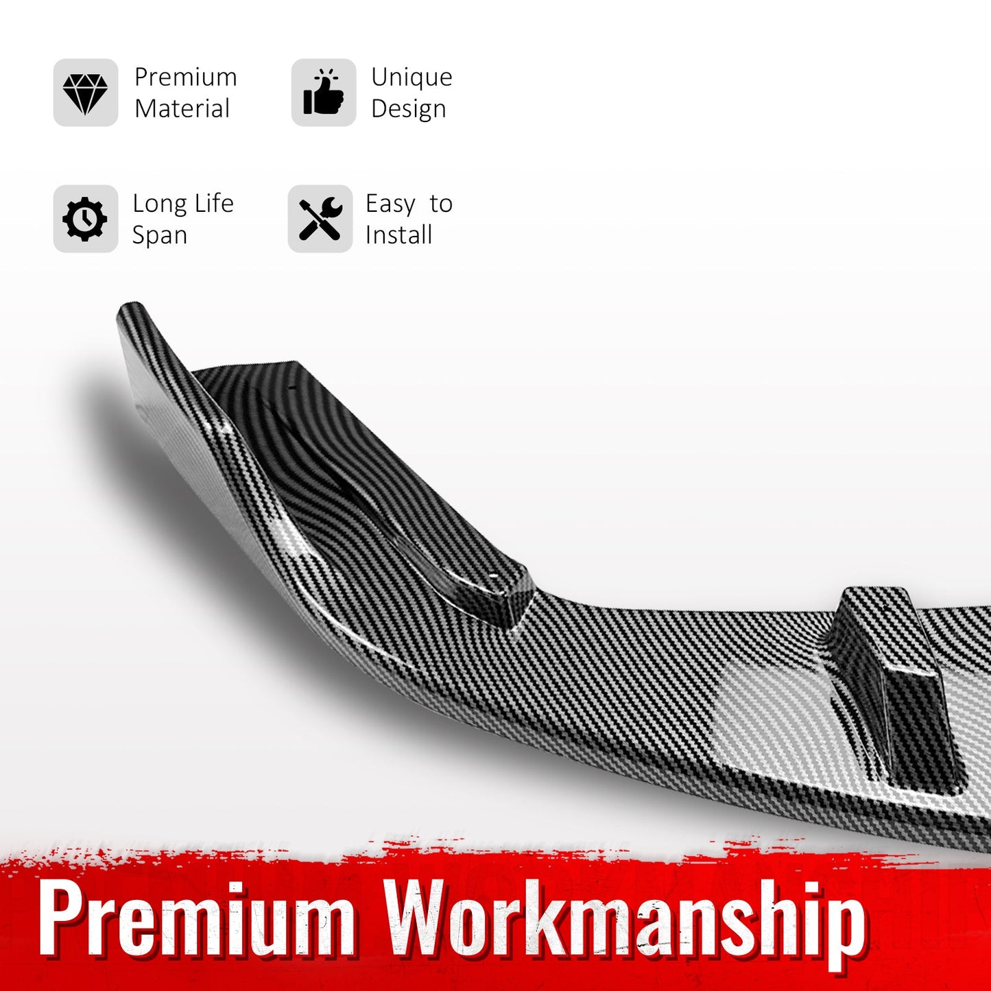 2022-2026 Subaru BRZ GR86 IKV1 Carbon Fiber Print Rear Diffuser Lip PP