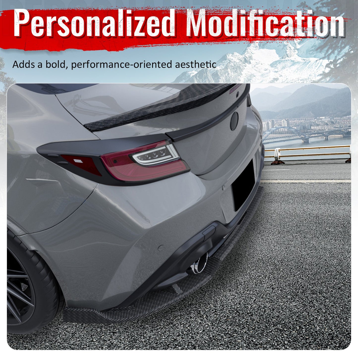 2022-2026 Subaru BRZ GR86 IKV1 Carbon Fiber Print Rear Diffuser Lip PP