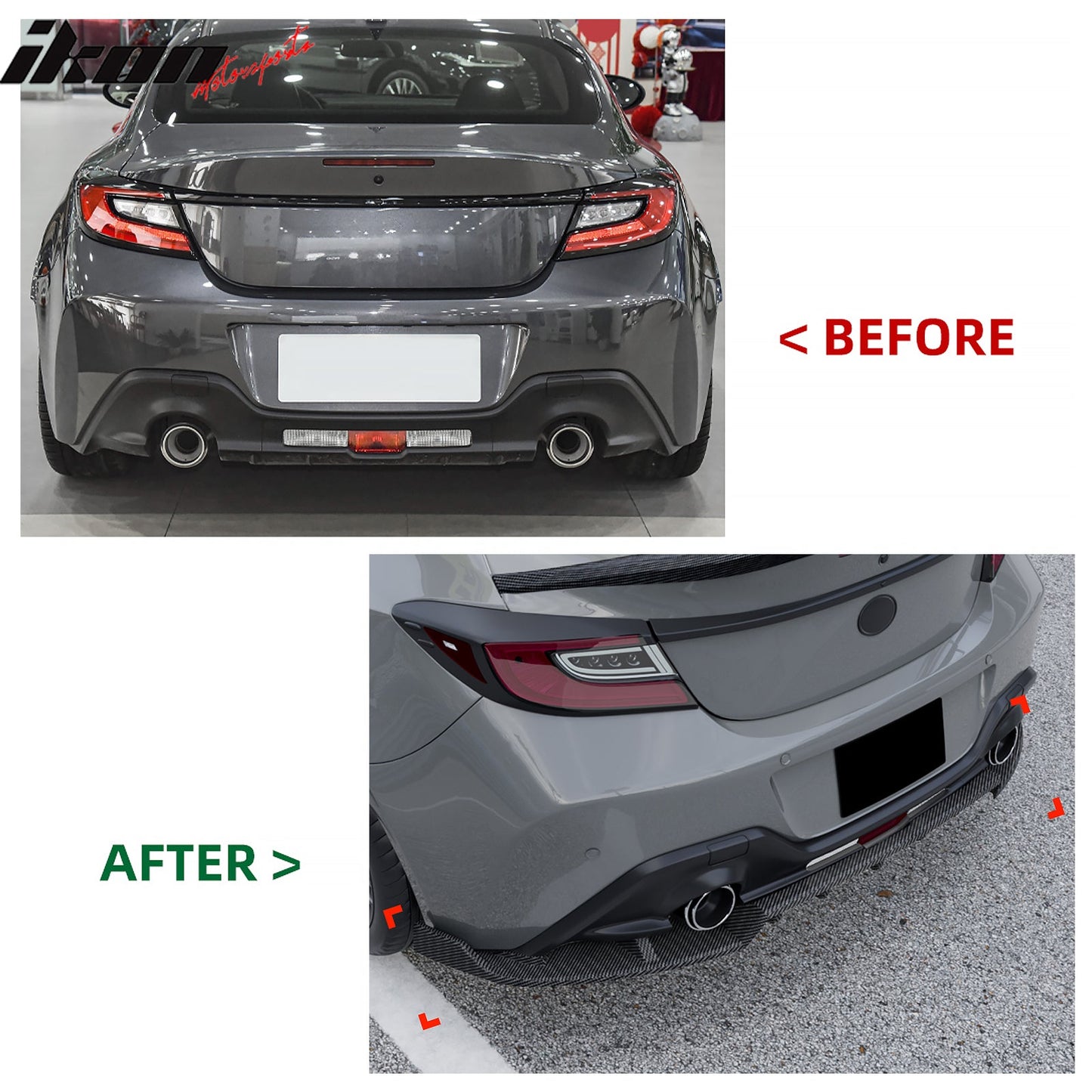 2022-2026 Subaru BRZ GR86 IKV1 Carbon Fiber Print Rear Diffuser Lip PP