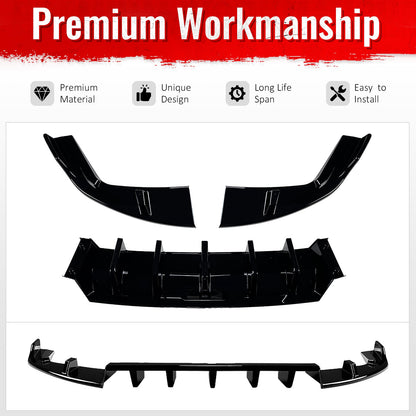 2022-2026 Subaru BRZ Toyota GR86 IKV1 Gloss Black Rear Bumper Lip PP