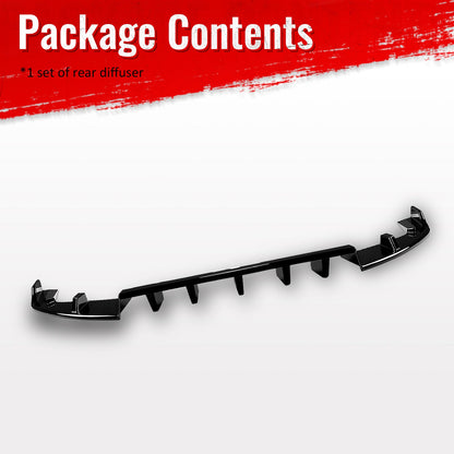 2022-2026 Subaru BRZ Toyota GR86 IKV1 Gloss Black Rear Bumper Lip PP