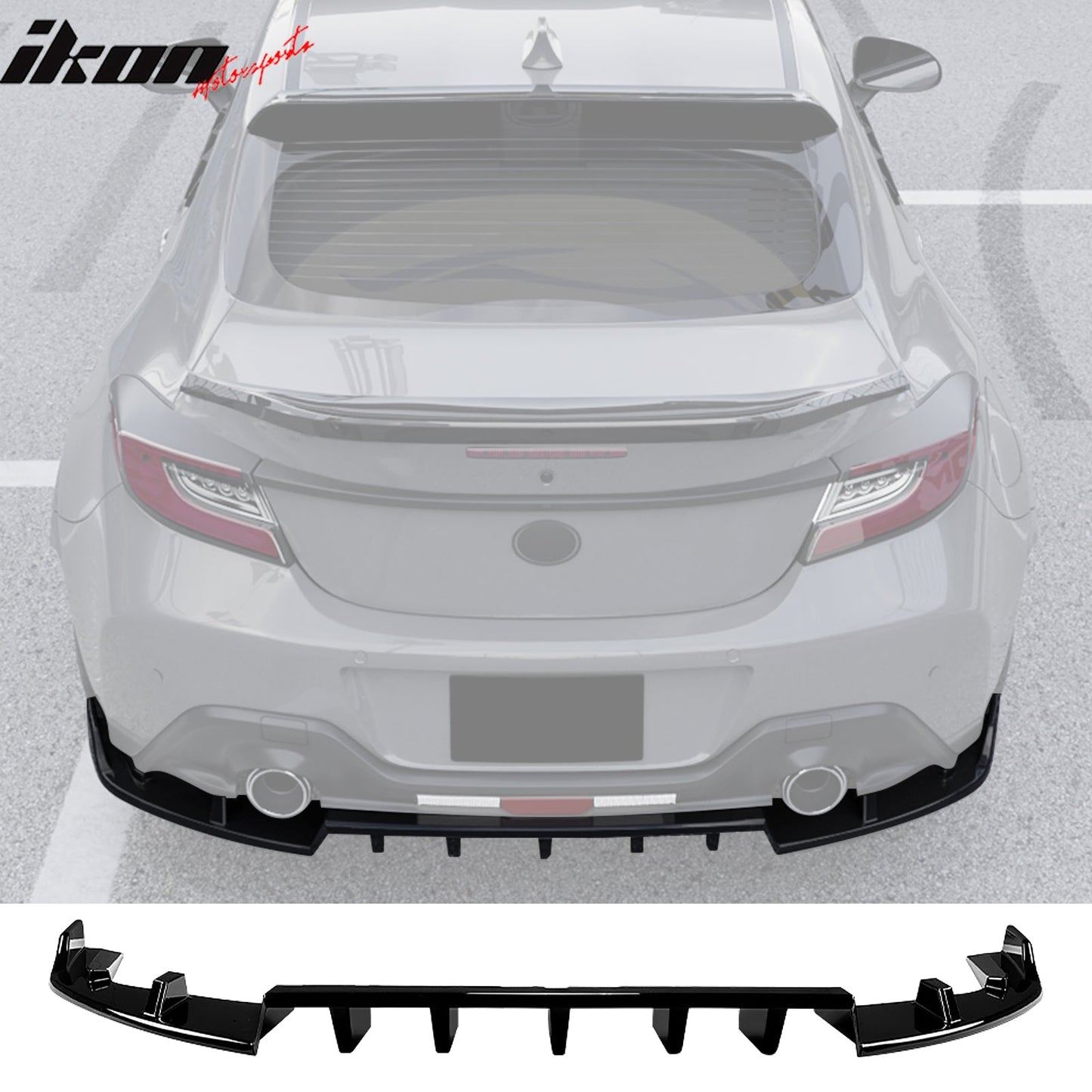 2022-2026 Subaru BRZ Toyota GR86 IKV1 Gloss Black Rear Bumper Lip PP