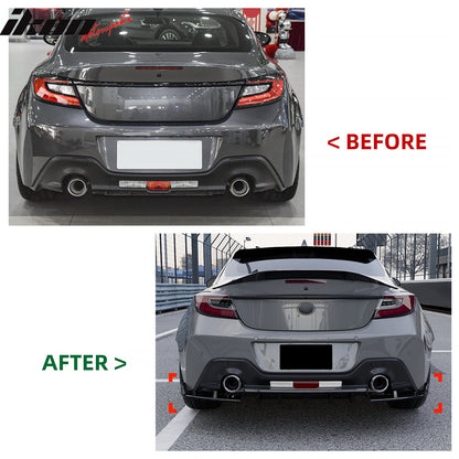 2022-2026 Subaru BRZ Toyota GR86 IKV1 Gloss Black Rear Bumper Lip PP