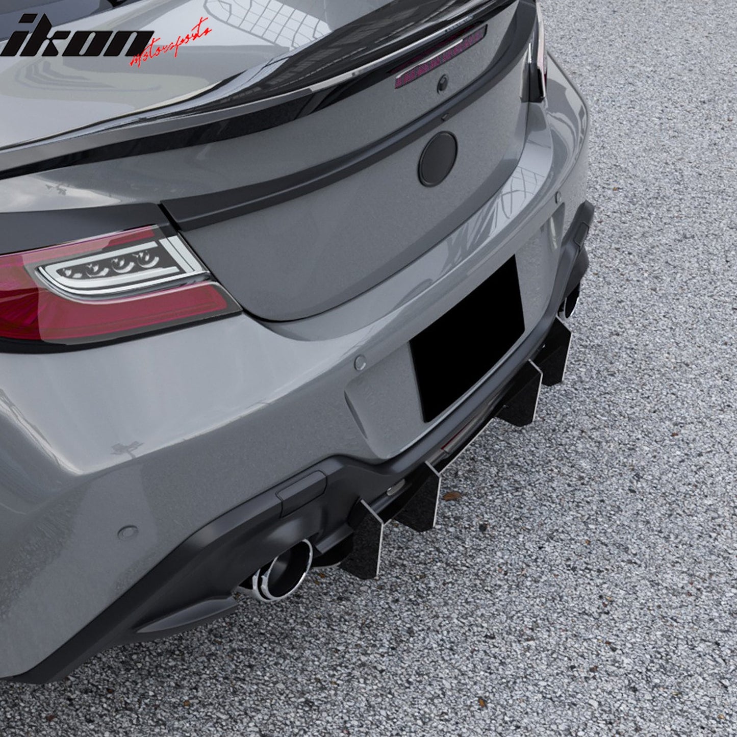 2022-2026 Subaru BRZ Toyota GR86 IKV2 Gloss Black Rear Bumper Lip ABS