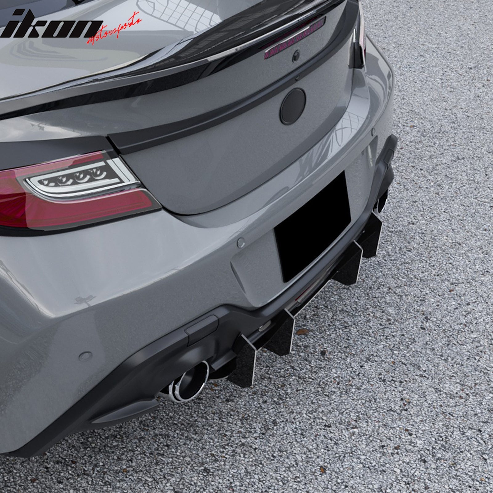 2022-2026 Subaru BRZ Toyota GR86 IKV2 Gloss Black Rear Bumper Lip ABS