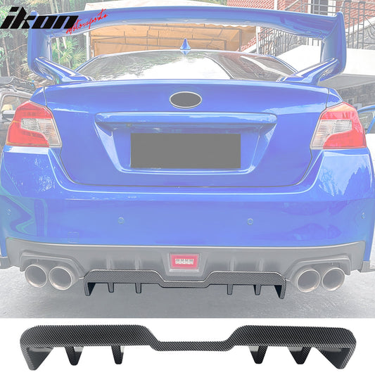 2015-2021 Subaru WRX STI HT Style Rear Diffuser Carbon Fiber Print ABS