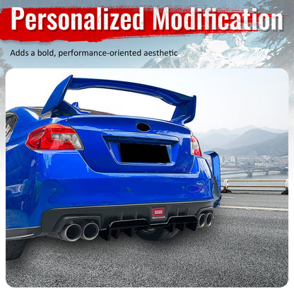 2015-2021 Subaru WRX STI HT Style Rear Diffuser Lip Gloss Black ABS