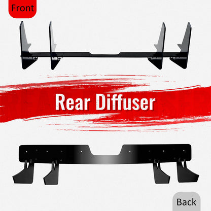 2022-2025 Subaru WRX IKON Style Rear Diffuser Lip Gloss Black ABS