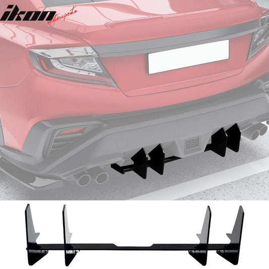 2022-2025 Subaru WRX IKON Style Rear Diffuser Lip Gloss Black ABS