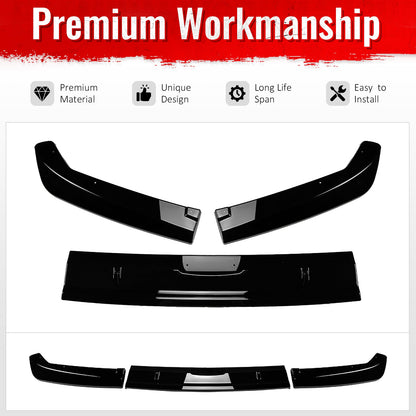 2022-2025 Subaru WRX STI Style Rear Diffuser Lip Gloss Black ABS 3PCS