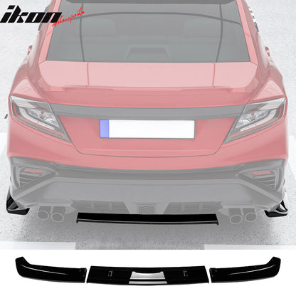 2022-2025 Subaru WRX STI Style Rear Diffuser Lip Gloss Black ABS 3PCS