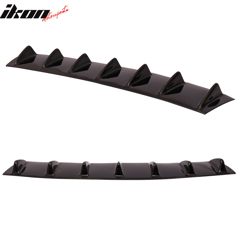 2014-2015 Chevy Camaro V6 7 Fins Gloss Black Rear Bumper Diffuser ABS