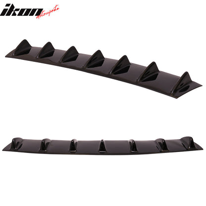 2014-2015 Chevy Camaro V6 7 Fins Gloss Black Rear Bumper Diffuser ABS