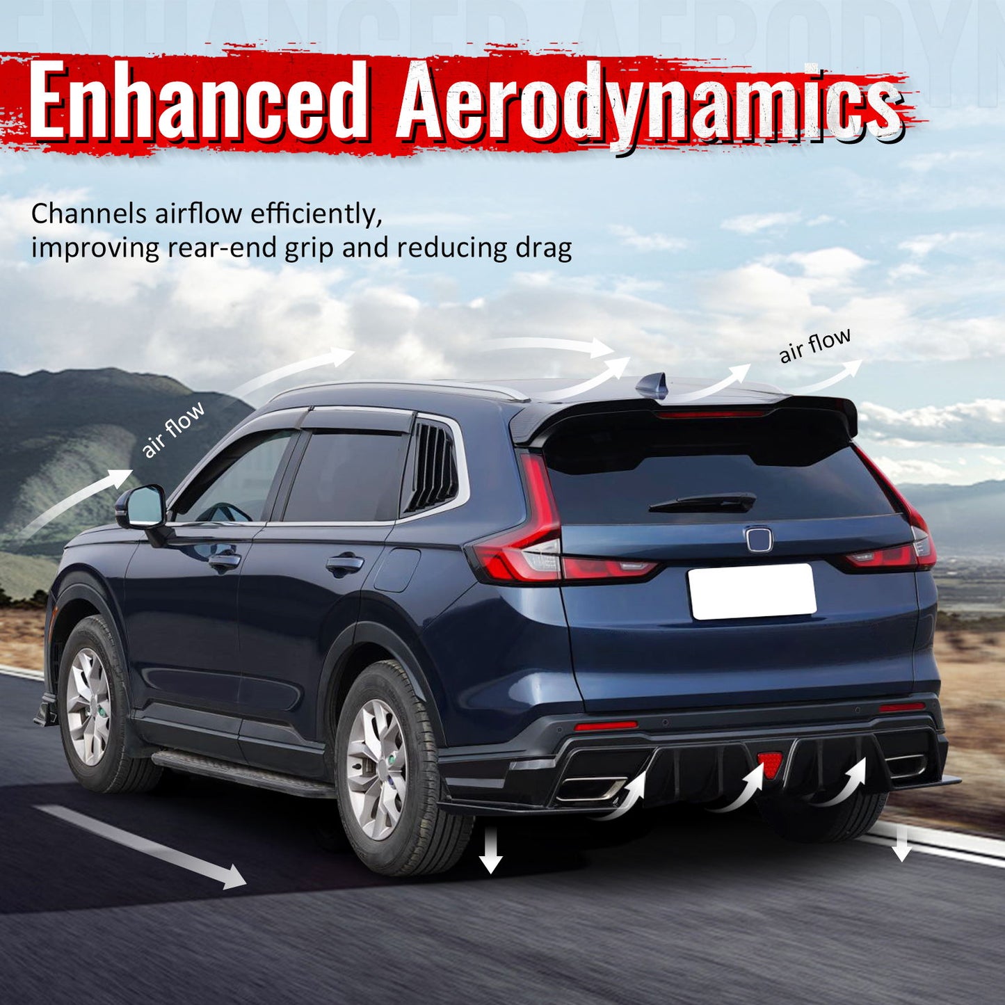 2022-2026 Subaru BRZ Toyota GR86 IKV2 Gloss Black Rear Bumper Lip ABS