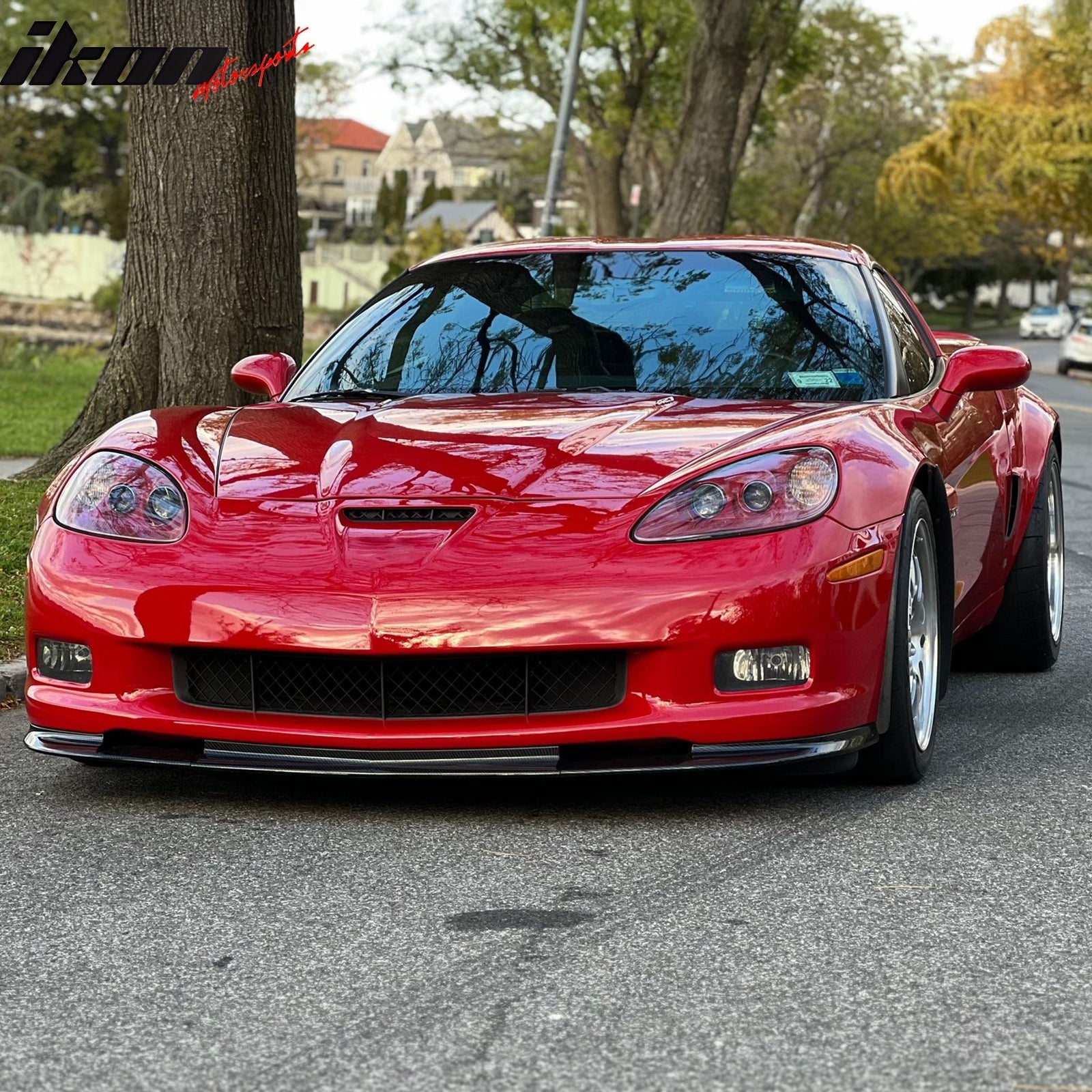 06-13 Chevy Corvette Z06 Style Front Bumper Cover w/ Gloss Black Lip