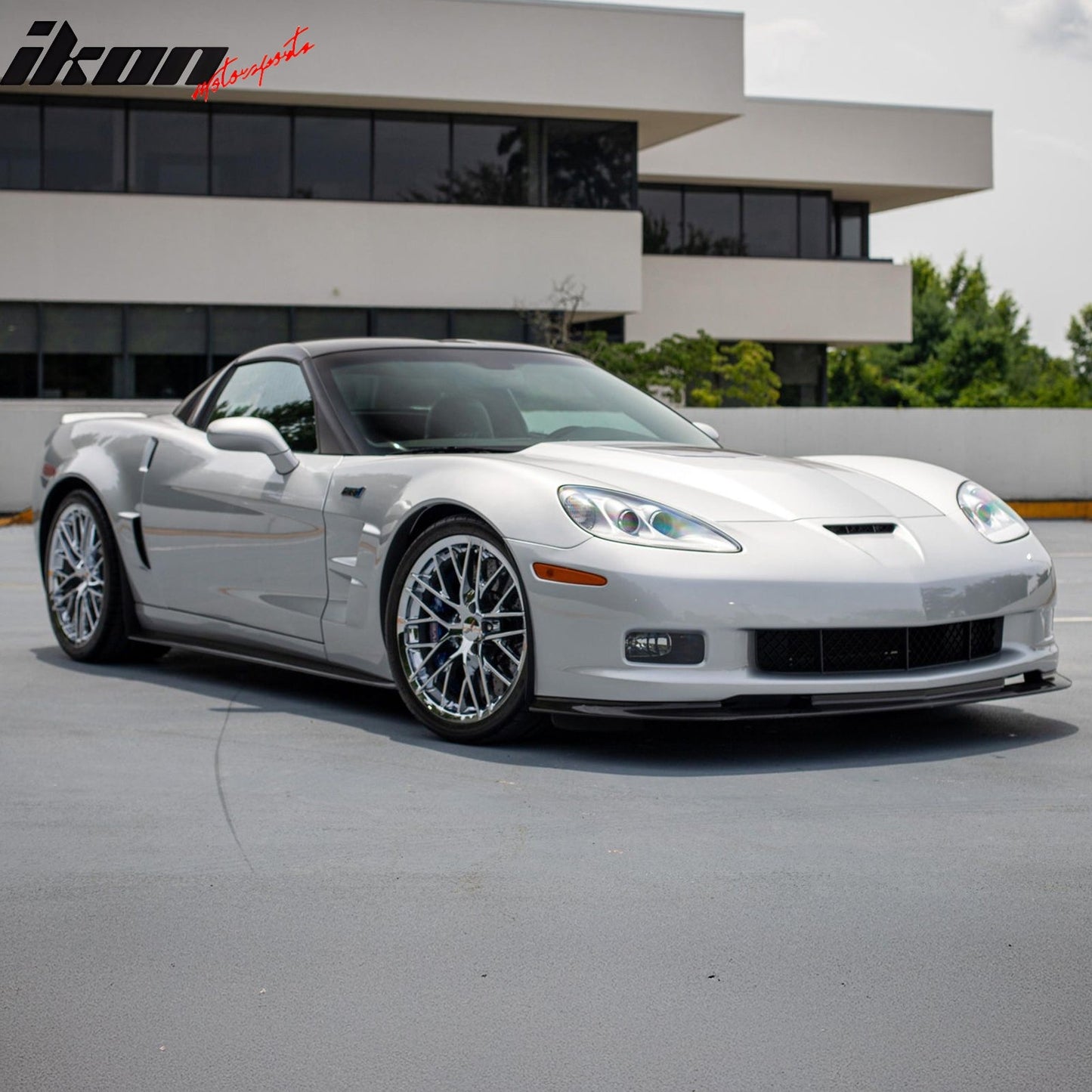 06-13 Chevy Corvette Z06 Style Front Bumper Cover w/ Gloss Black Lip