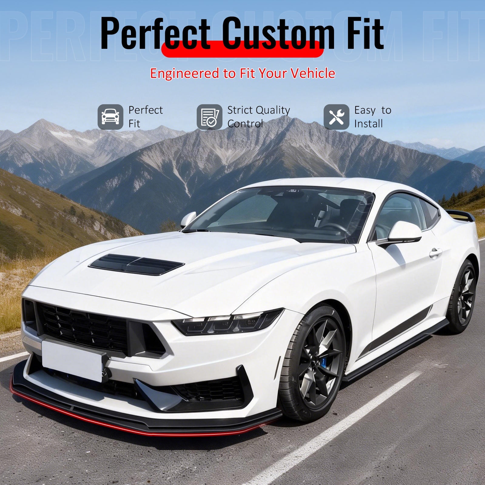 2024-2026 Ford Mustang Dark Horse IKON Front Bumper Lip