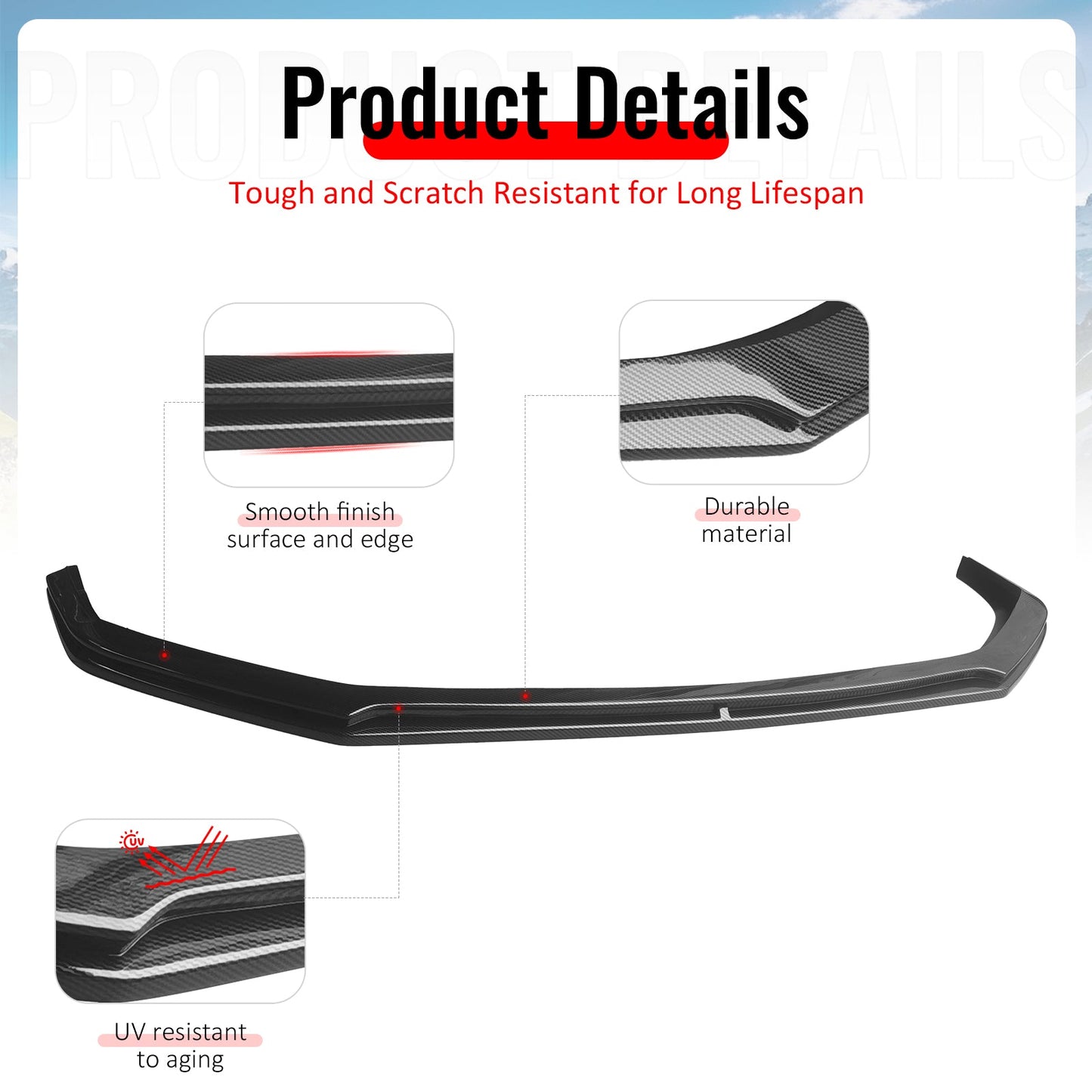 2024-2026 Ford Mustang Dark Horse IKON Front Bumper Lip