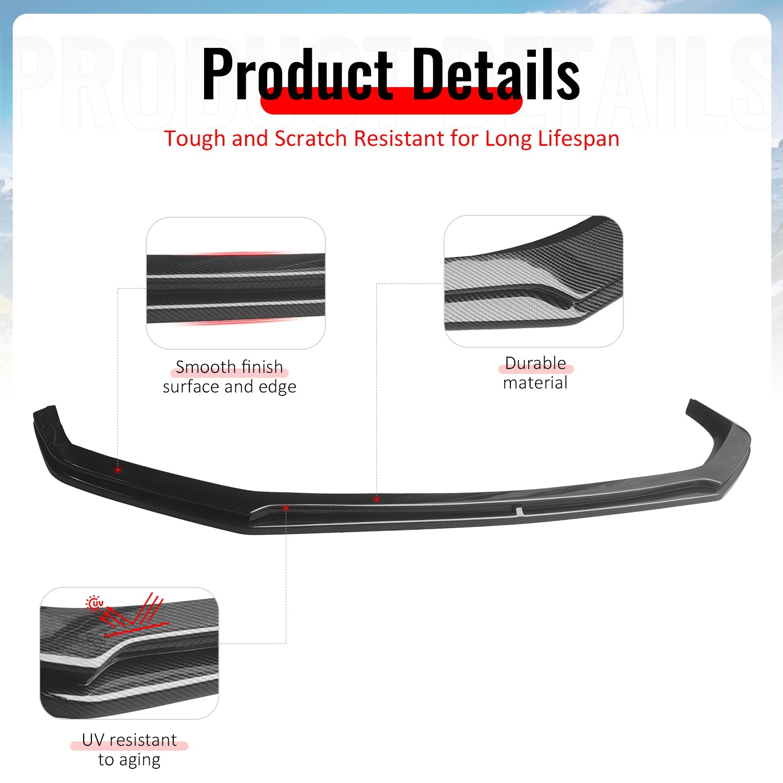 2024-2026 Ford Mustang Dark Horse IKON Front Bumper Lip