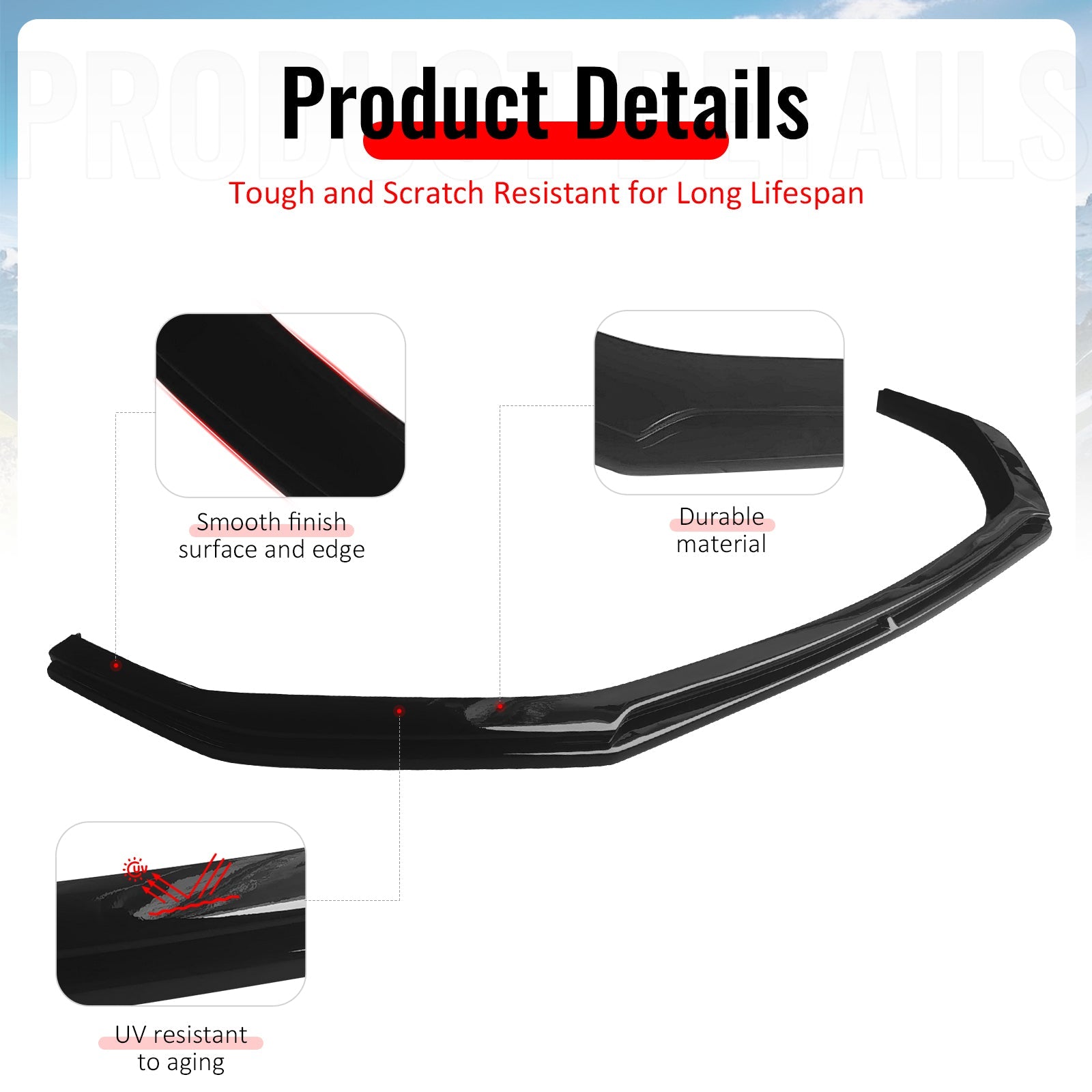 2024-2026 Ford Mustang Dark Horse IKON Front Bumper Lip