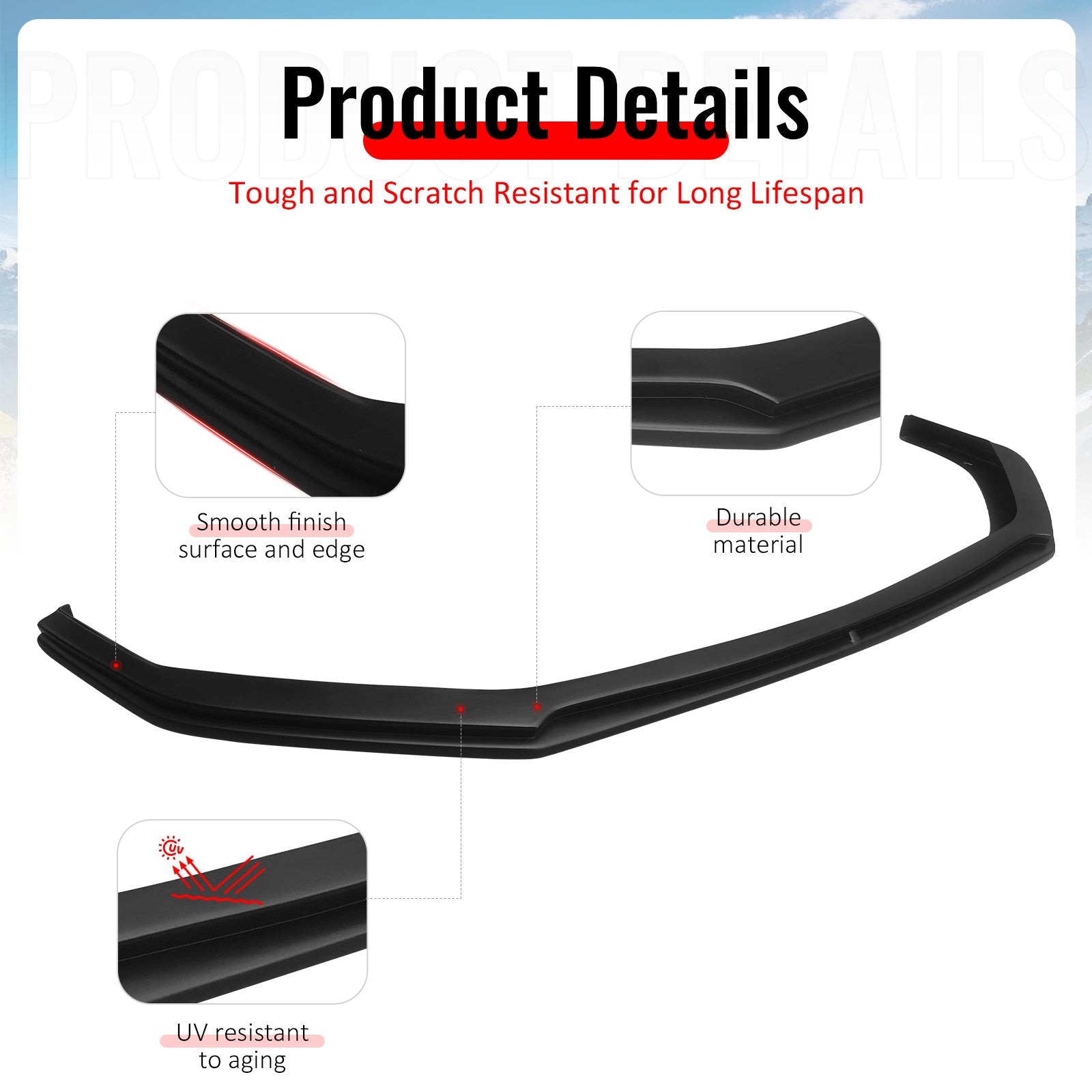 2024-2026 Ford Mustang Dark Horse IKON Front Bumper Lip