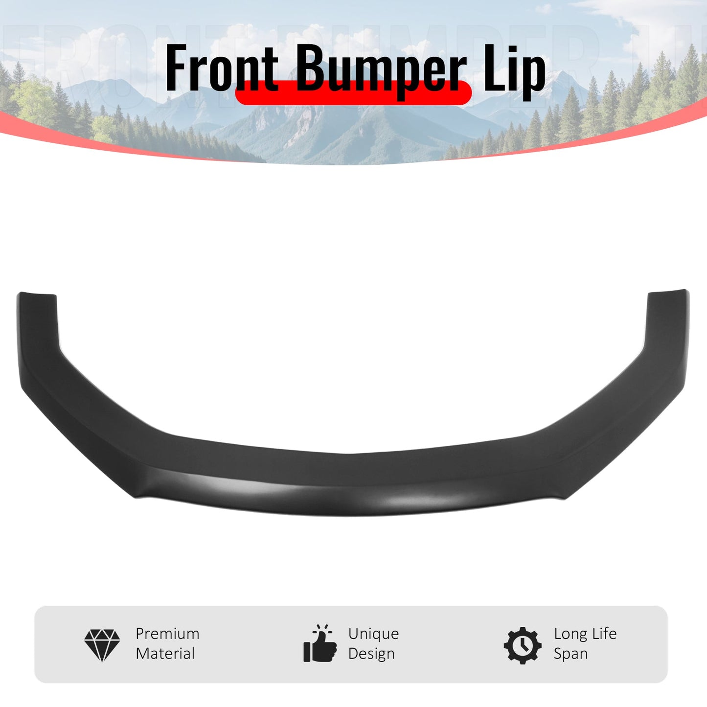2024-2026 Mustang Ecoboost& GT Front Bumper Lip Dark Horse Style