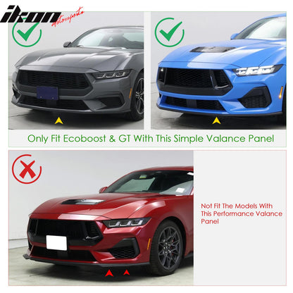 2024-2026 Mustang Ecoboost& GT Front Bumper Lip Dark Horse Style