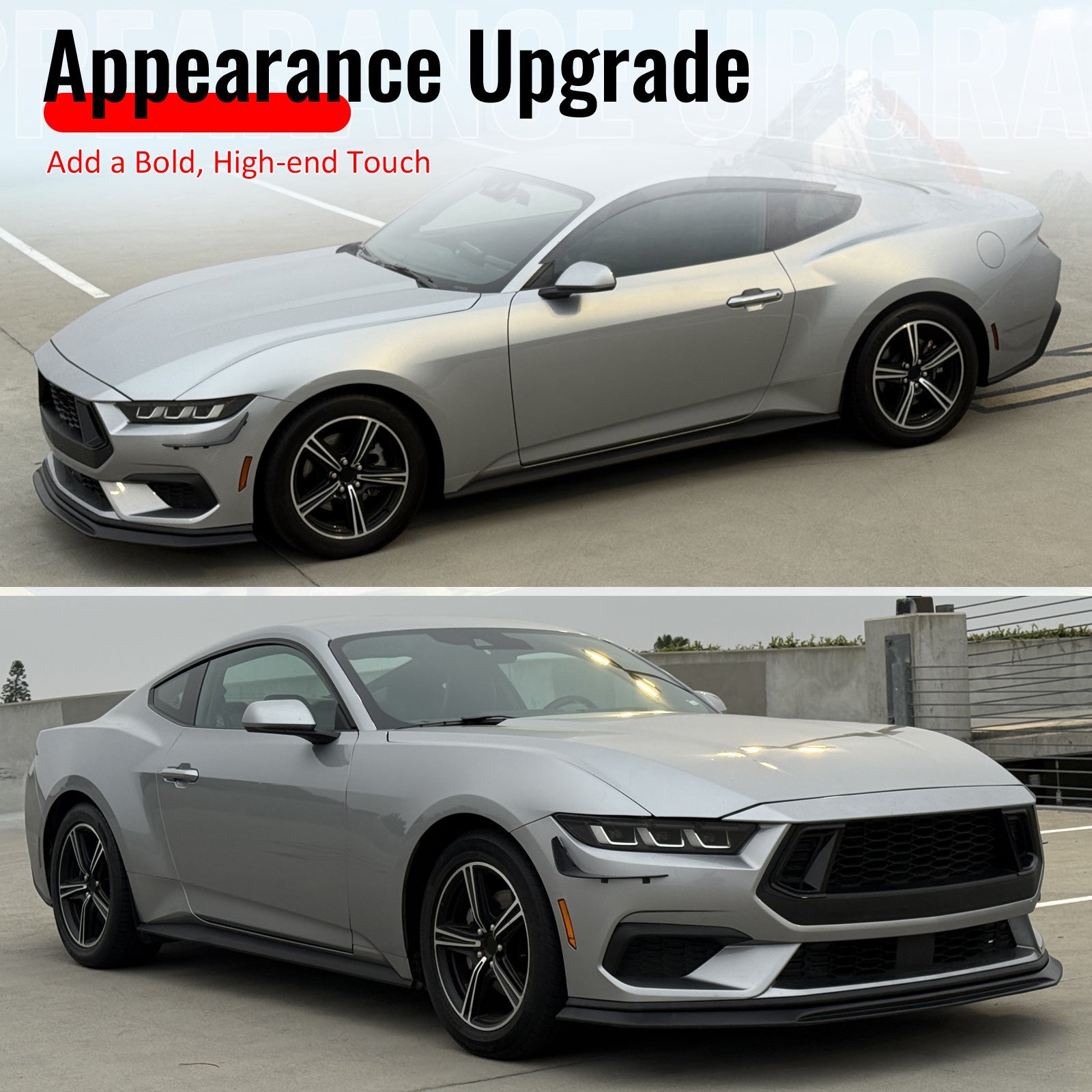 2024-2026 Ford Mustang Ecoboost& GT IKON Style Front Bumper Lip