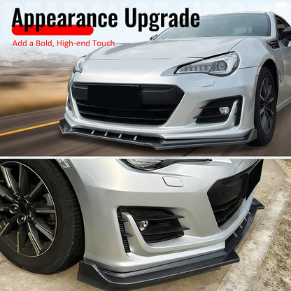 2017-2020 Subaru BRZ IKON Carbon Fiber Print Front Bumper Spoiler PP