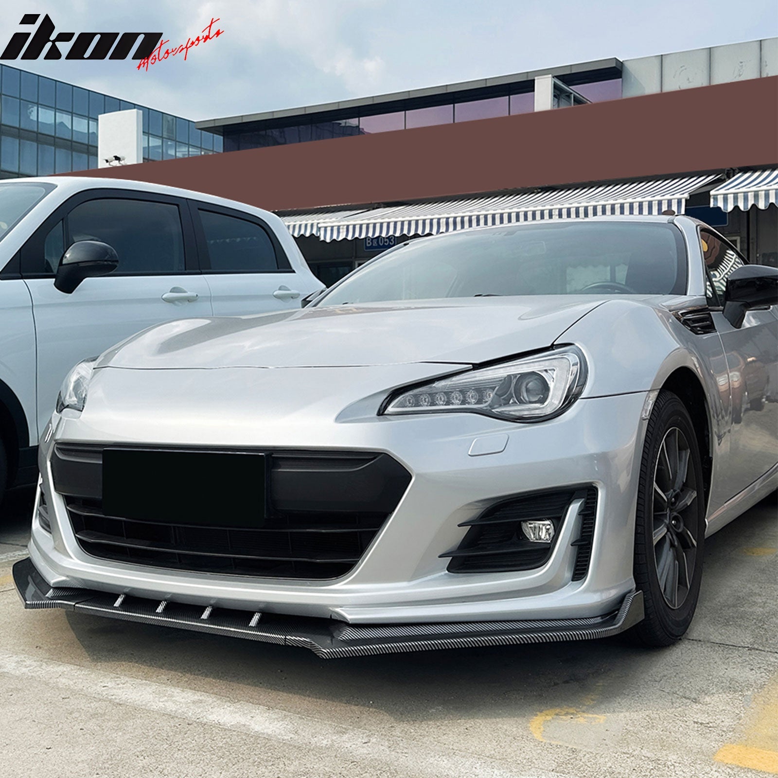 2017-2020 Subaru BRZ IKON Carbon Fiber Print Front Bumper Spoiler PP