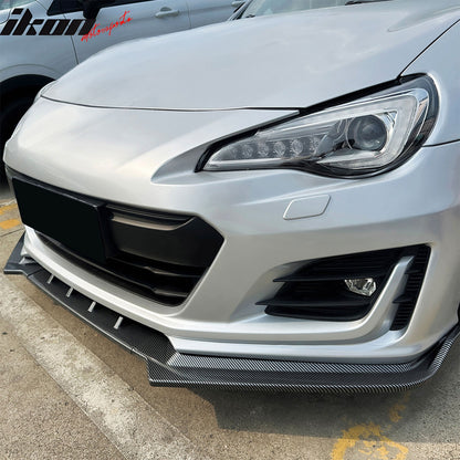 2017-2020 Subaru BRZ IKON Carbon Fiber Print Front Bumper Spoiler PP